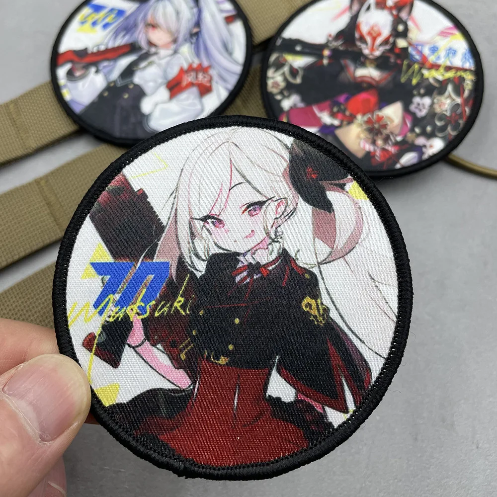 Azur Archives Girls' Front Printing Patches Anime Two-dimensional Tactical Badge Kakudate Karin Sorasaki Hina IJN Mutsuki Wakamo