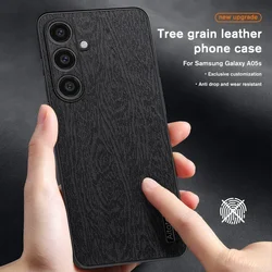 Back Shell Tree Leather Pattern Phone Case for Samsung Galaxy A55 A35 A25 A15 A05 A05S M55 4G 5G Soft Frame Protect Case