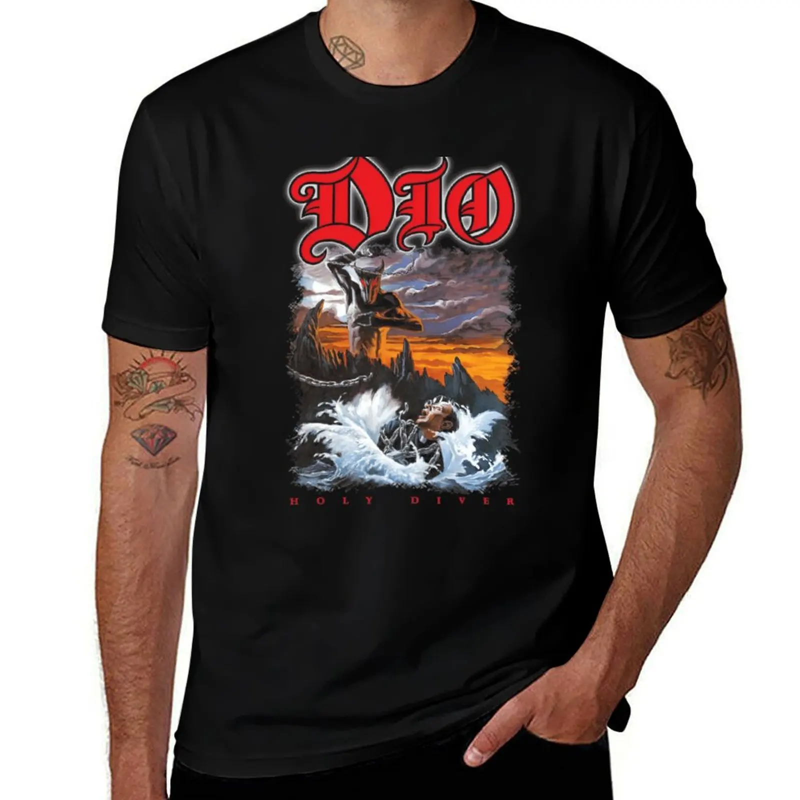 

DIO BAND Stand Up And Shout T-Shirt vintage funny costumes Aesthetic clothing custom t shirt shirts men