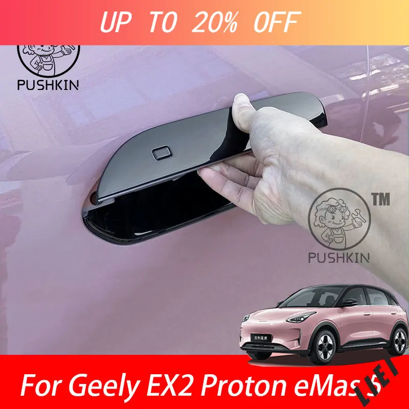 LIEI For Geely EX2 Proton eMas 5 Geely Geome Car Door Pull Doorknob Catch Door Handle Bowl Cap Decoration Cover Trim Car Accseso