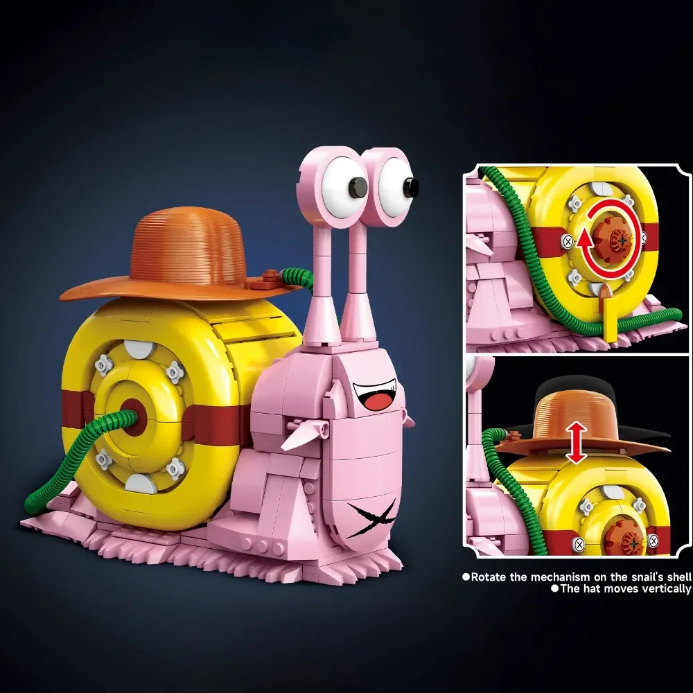 573pcs Slak Telefoonbouwpakket STEM Educatief speelgoed met insectenontwerp voor kinderen Volwassenen Creatieve DIY-stenen Techniekproject