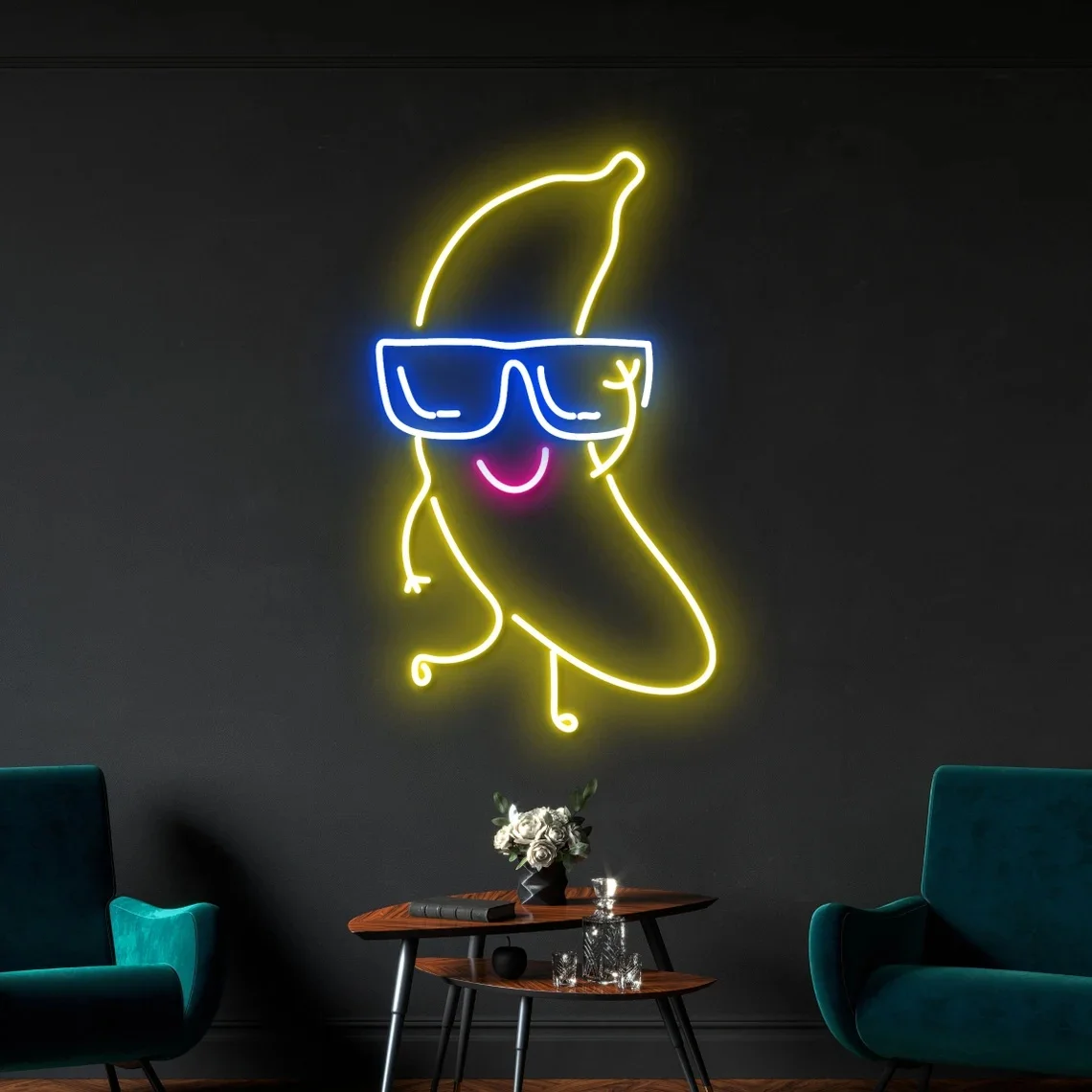 Cool Dancing Banana Neon Sign Home Wall Decor Custom Neon Sign Restaurant Fruits Neon Sign Banana Fruit Sign