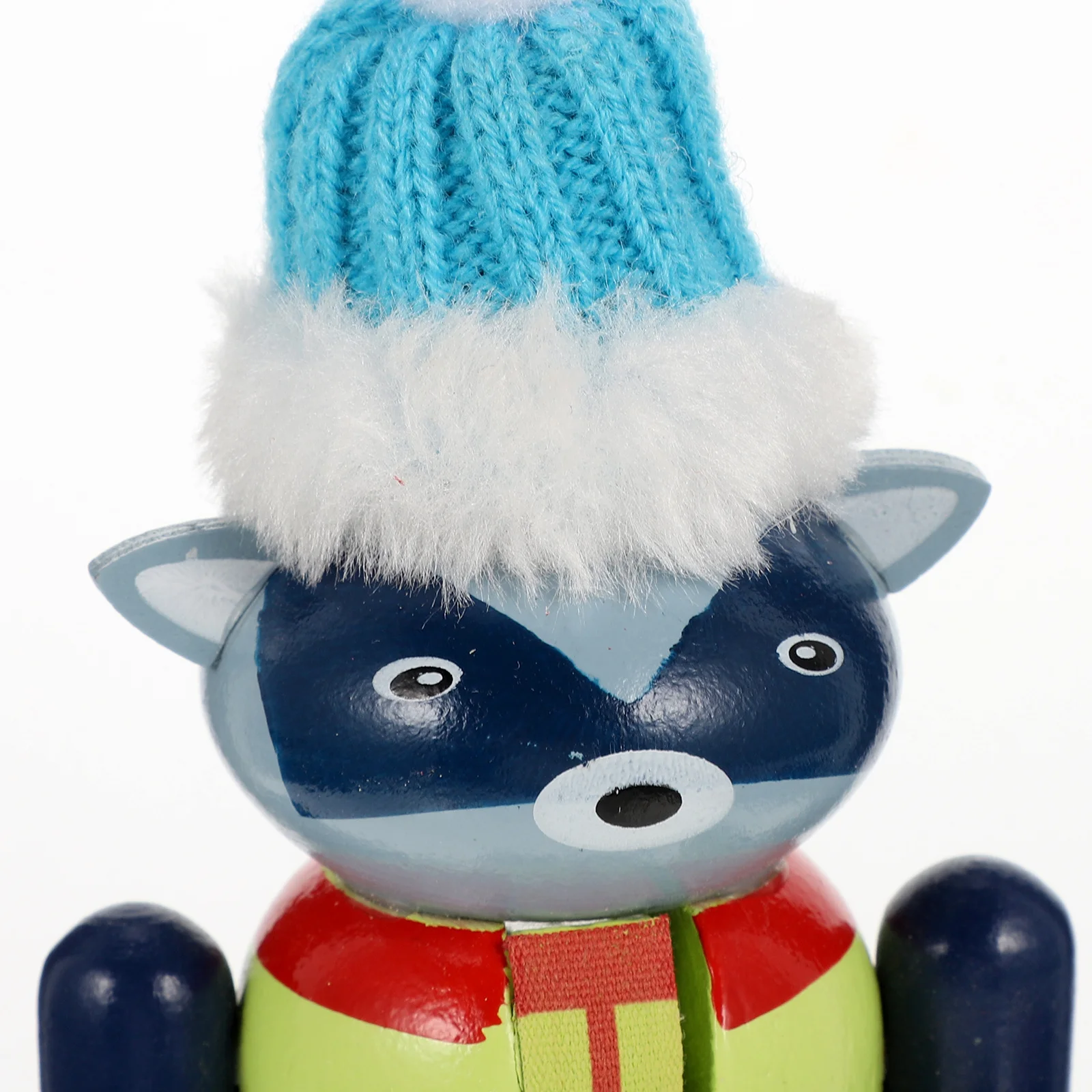 

Fox Mongoose Puppet Wooden Animal Nutcracker Craft Desktop Decor For Home Office Festival Gift Ornament