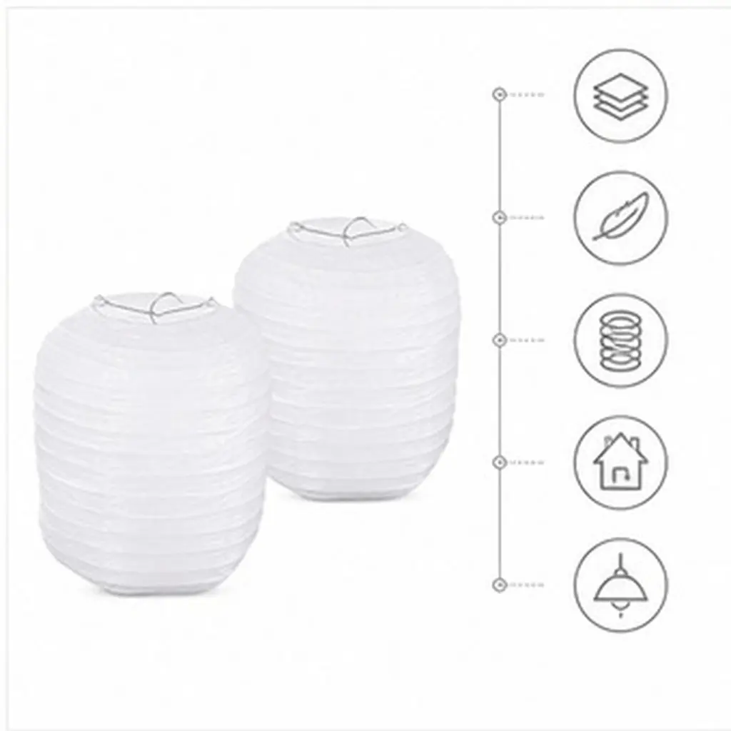 2Pcs Paper Lantern Folding Decorative Hanging Lanterns Party Wedding Festival White Paper Lanterns Lightweight Foldable Party