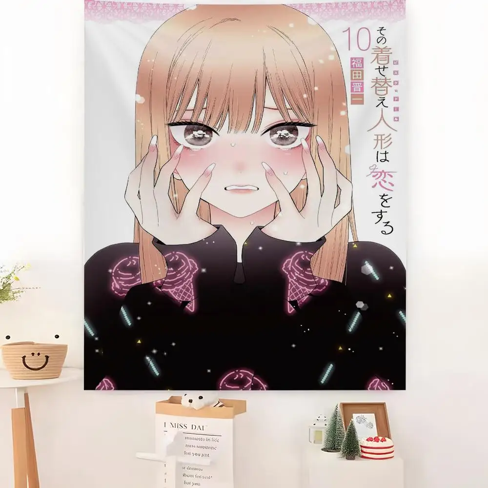 My D-Dress Up D-Darling Tapestry Microfiber Background Art Decor For Bedroom Living Room Bar Garden Outdoor Festival Wall Deco