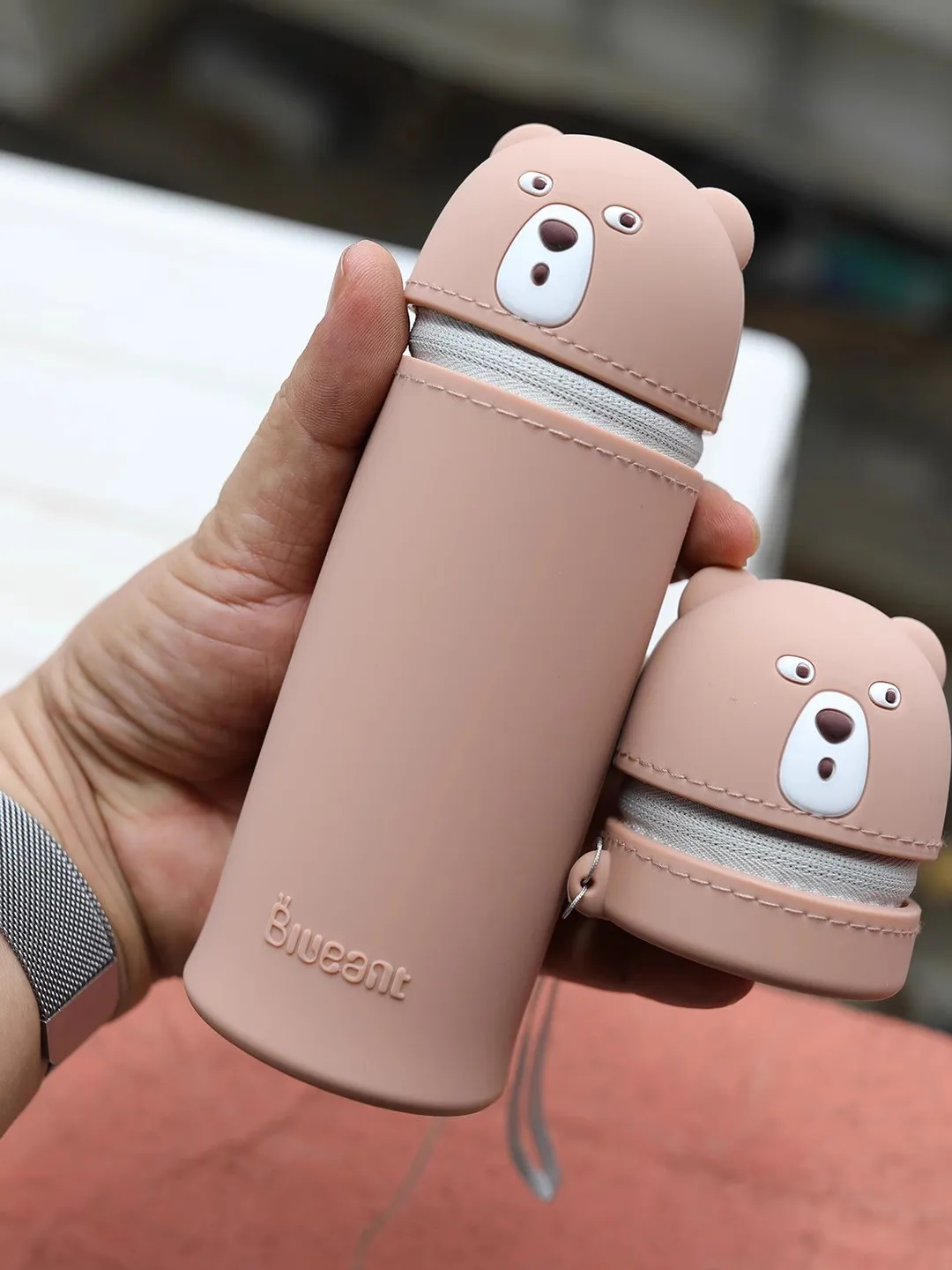 シリコーンソフトペンホルダー小銭入れセット漫画ホーム小物収納バケツオフィス用品用マルチカラーセレクション