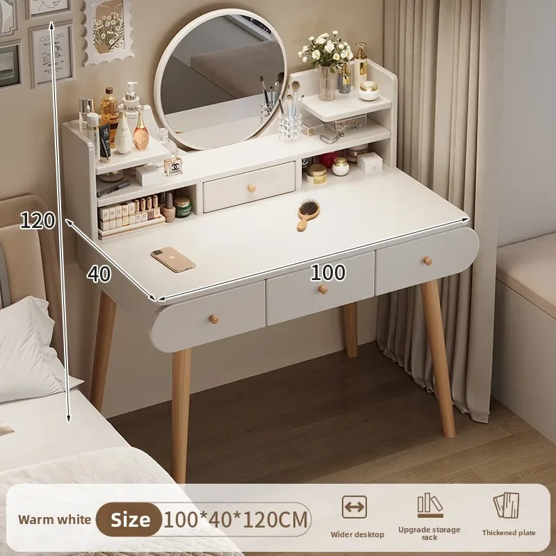 Classic Dresser, Chest, Integrated Bedroom, Multi-pump With Makeup Mirror, Table, Studio Storage Cabinet, Makeup Table image 6
