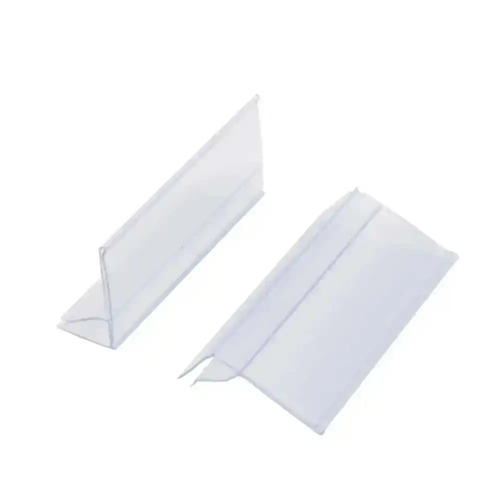 30Pcs Clear Plastic Label Holders Clip On Seamlessly Wooden Glass Baskets Ticket Channel Gondola Shelves Price Talker