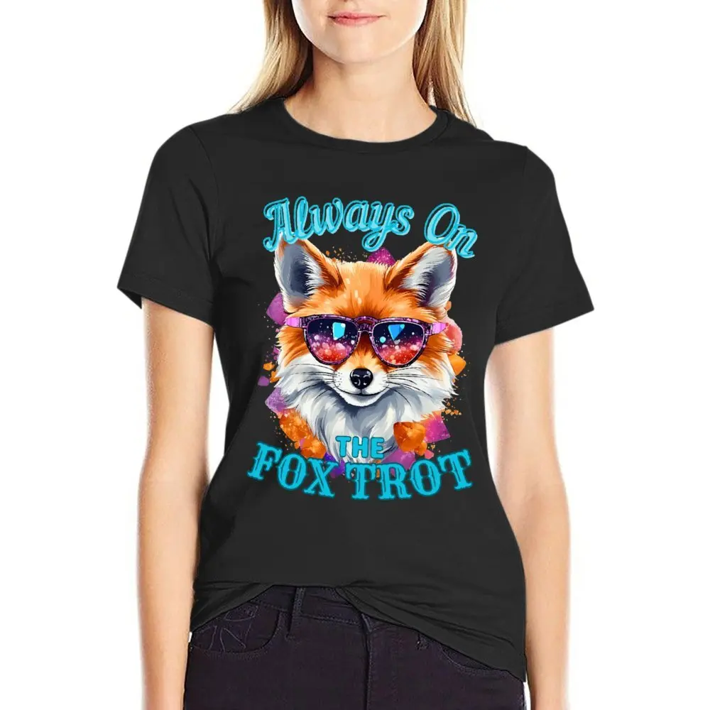 Harajuku On The Fox Trot. Fox Face Classic T T-shirt  Move Tshirt Graphic Funny Joke Aactivity Competition