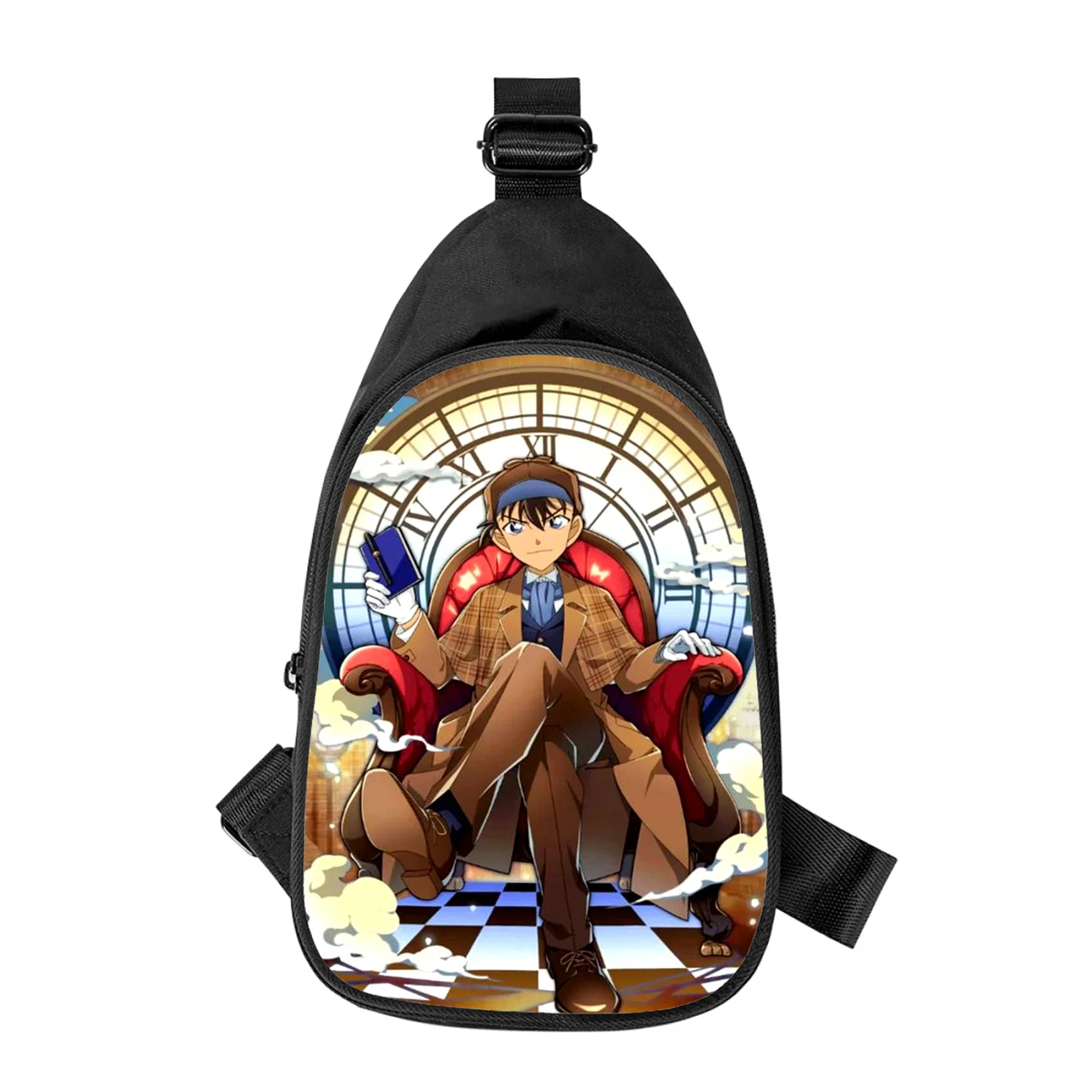 Detektiv Conan Anime 3D-Druck neue Männer Kreuz Brusttasche diagonal Frauen Umhängetasche Ehemann Schule Hüft tasche männliche Brust packung