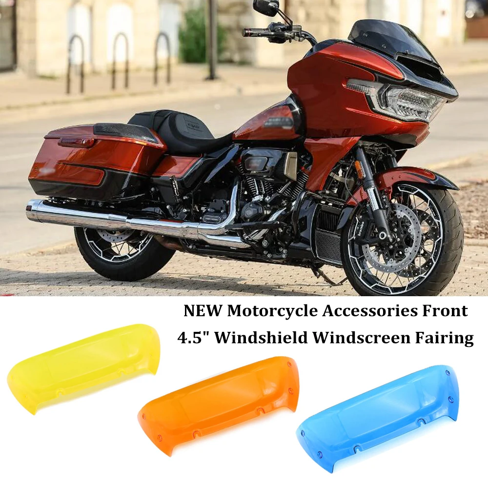 

For Harley 2023 2024 TOURING CVO Road Glide FLTRXSE NEW Motorcycle Accessories Front 4.5-inch Windshield Windscreen Fairing