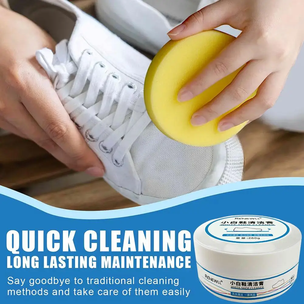 Waterless Cleaning Cream White Shoes Cleaning Cream White Cream Shoes Clean Shoes, Shoes Canvas Sports Wash Shoes, Free Cle X4N2