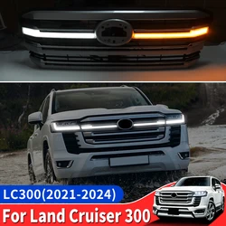 Lampada dinamica a LED con griglia anteriore leggera per Toyota Land Cruiser 300 Lc300 2021 2022 2023 2024 aggiornamento accessorio esterno modificato Parti interne di ricambio, assemblaggio, ZX VXR GX GXR GR