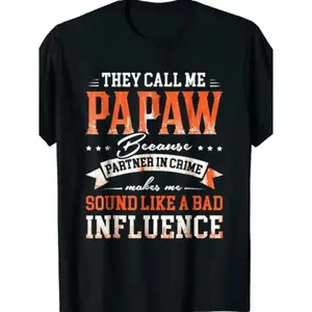 Smooth Cotton Seamless Casual Papaw Sports Top - Humorous Retro Design, 