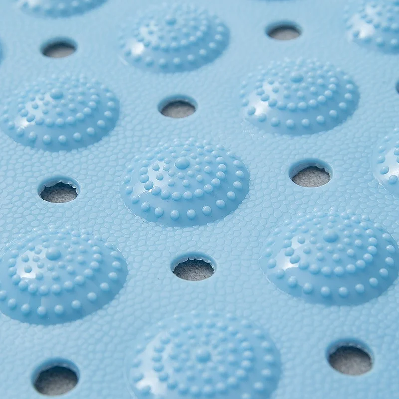 Bathroom Anti-Slip Floor Mat PVC Square Massage Foot Mat Non-Fall Shower Room Bath Mat