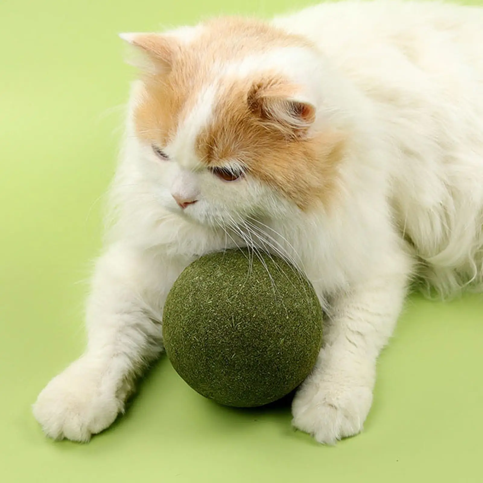 1pc big Catnip Ball Toys 10cm Catnip Toys Cat Mint Ball Toy Self-Relieving Catnip Toys Super Large Natural Lickable Catnip Ball view 5