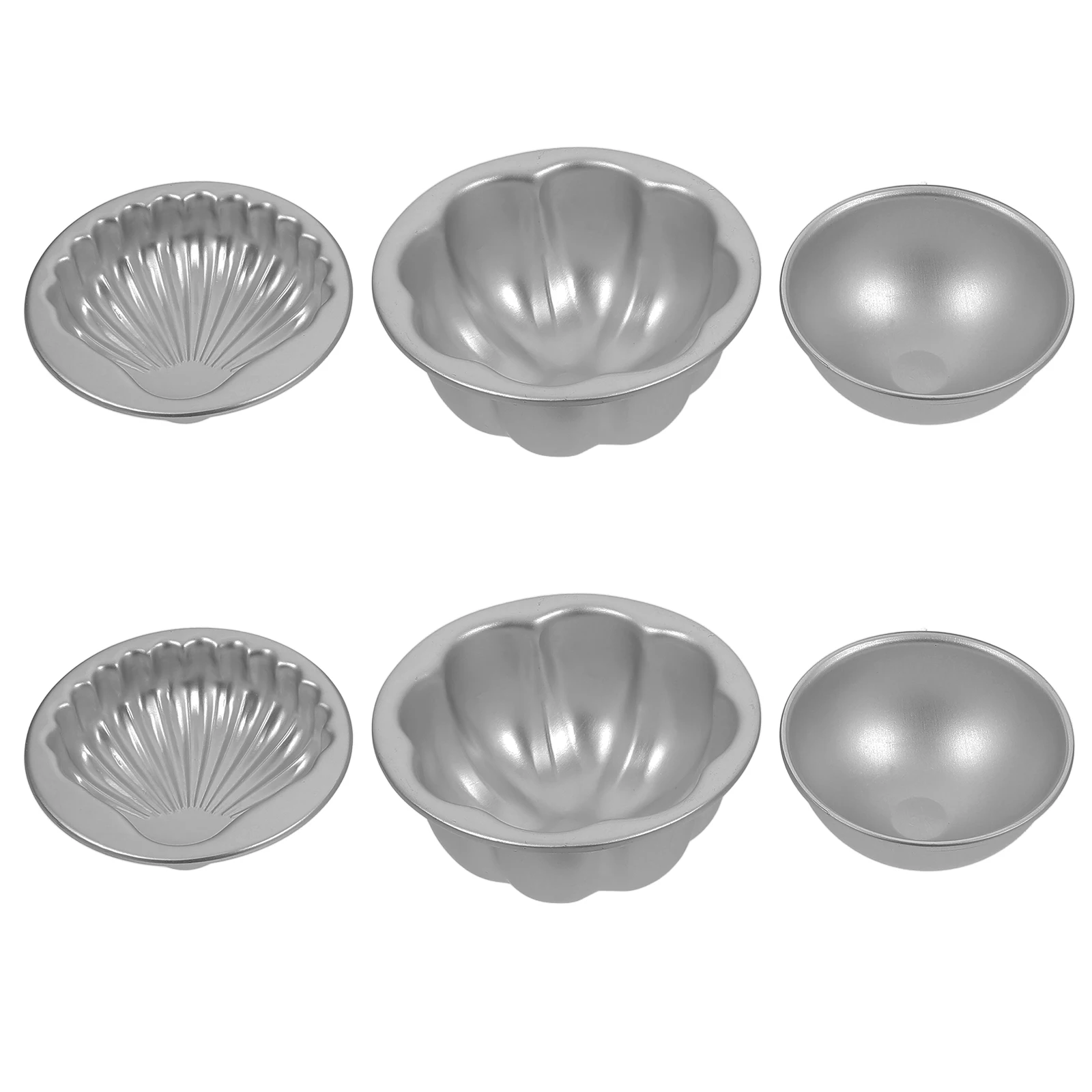 

4 Pairs Aluminum Alloy Soap Bath Molds Baking Mold Kit Mini Round Ball Forming Craft Tool Reusable Durable DIY Supply
