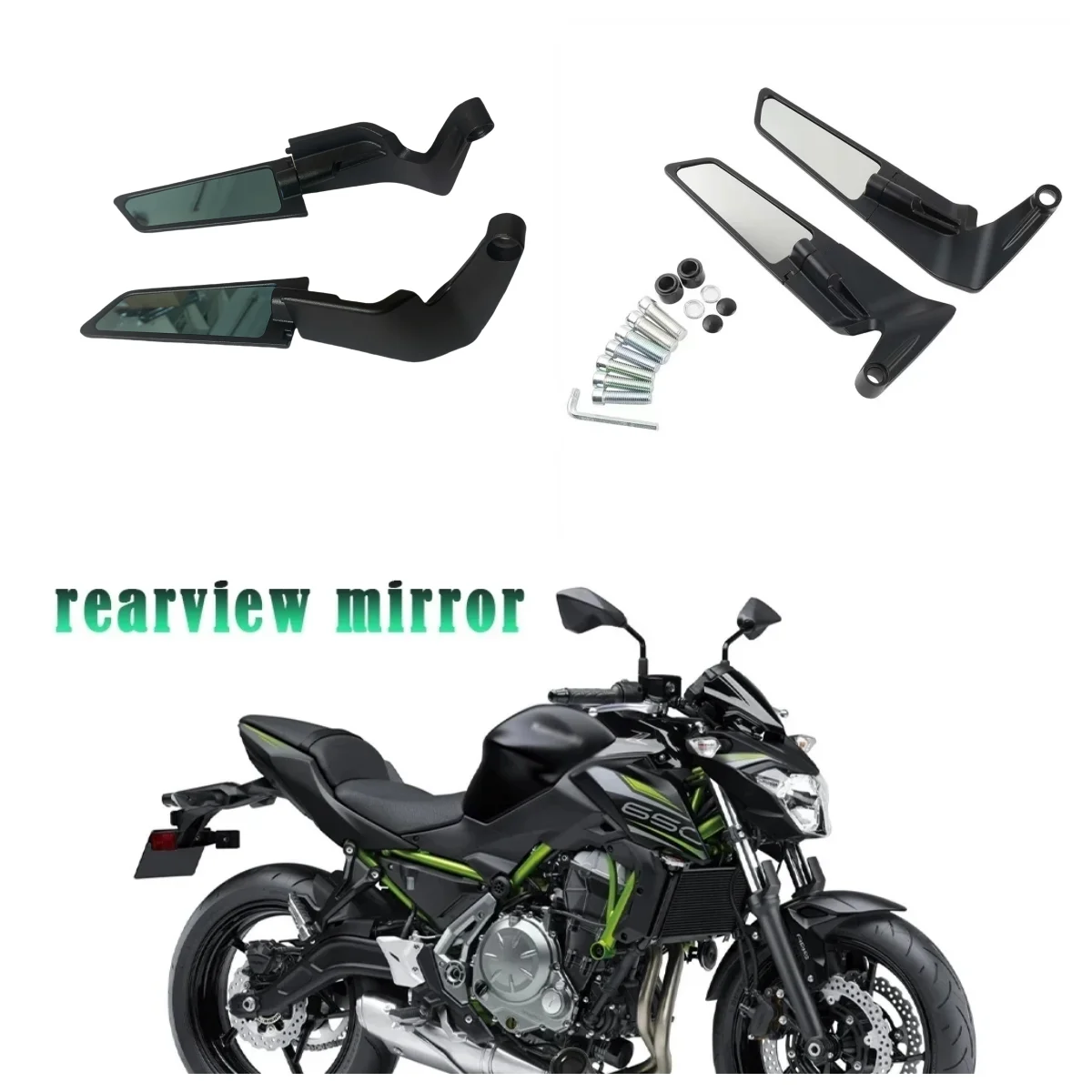 

Регулируемое вращающееся зеркало заднего вида для мотоцикла Z900 Z650 Z750 Z1000 Z800 Z400 Z250