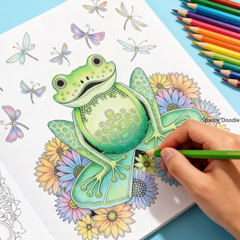 A Decompression Coloring Book for The Forest Series, 24 Pages of Different Coloring Patterns,and A Suitable Art Painting Gift