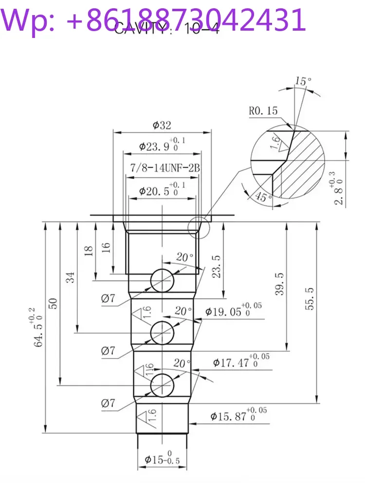Threaded three-position four-way electromagnetic directional valve DHF10-34 series Brand new 1PCS
