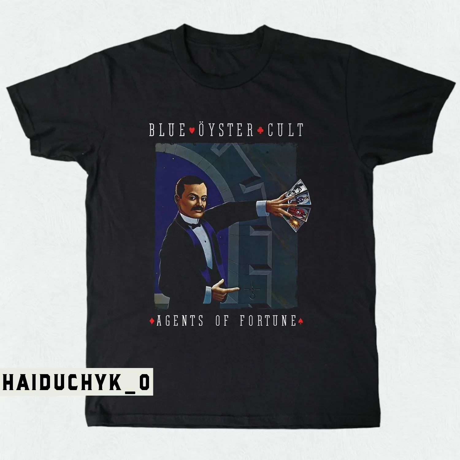 Blue Oyster Cult T-Shirt Agents Of Fortune Unisex Black T-shirt Size S-5XL