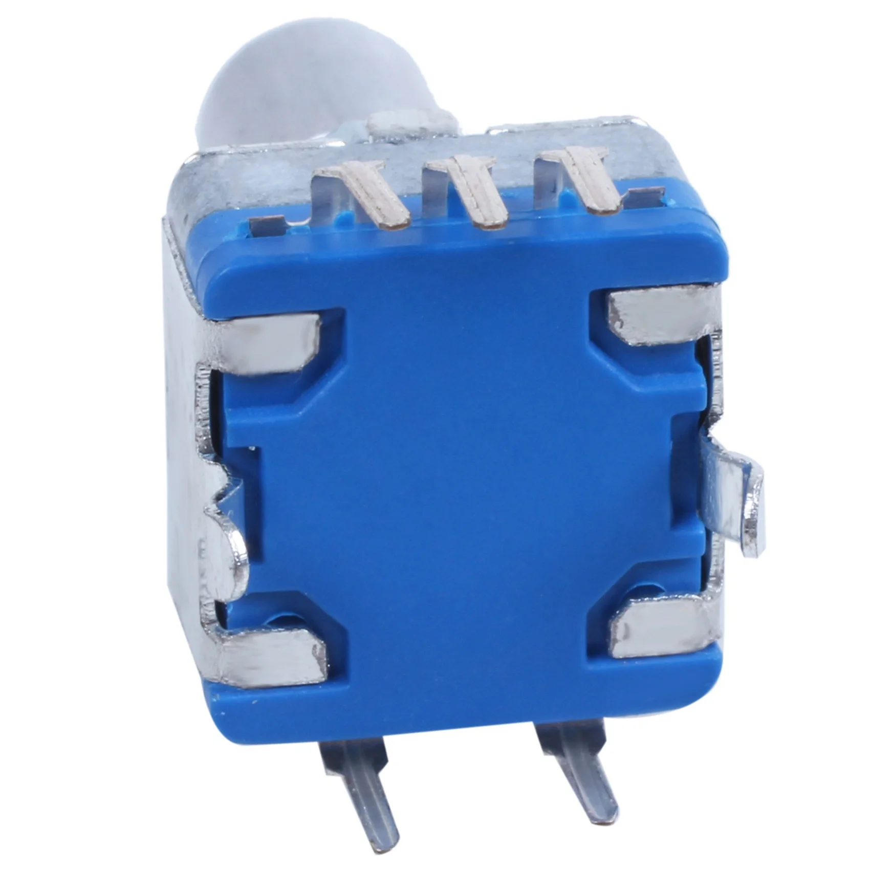 Neu: 2 x 20-Punkt-Wellen-Encoder und 360-Grad-Drehung mit Druckknopf blau + silber