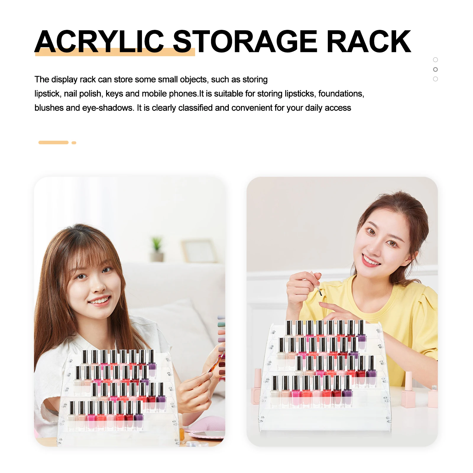 

Clear Acrylic Display Rack 6 Layers Storage Stand Organizer For Lipstick Keys Mobile Phone Bedroom Office Use Environmentally