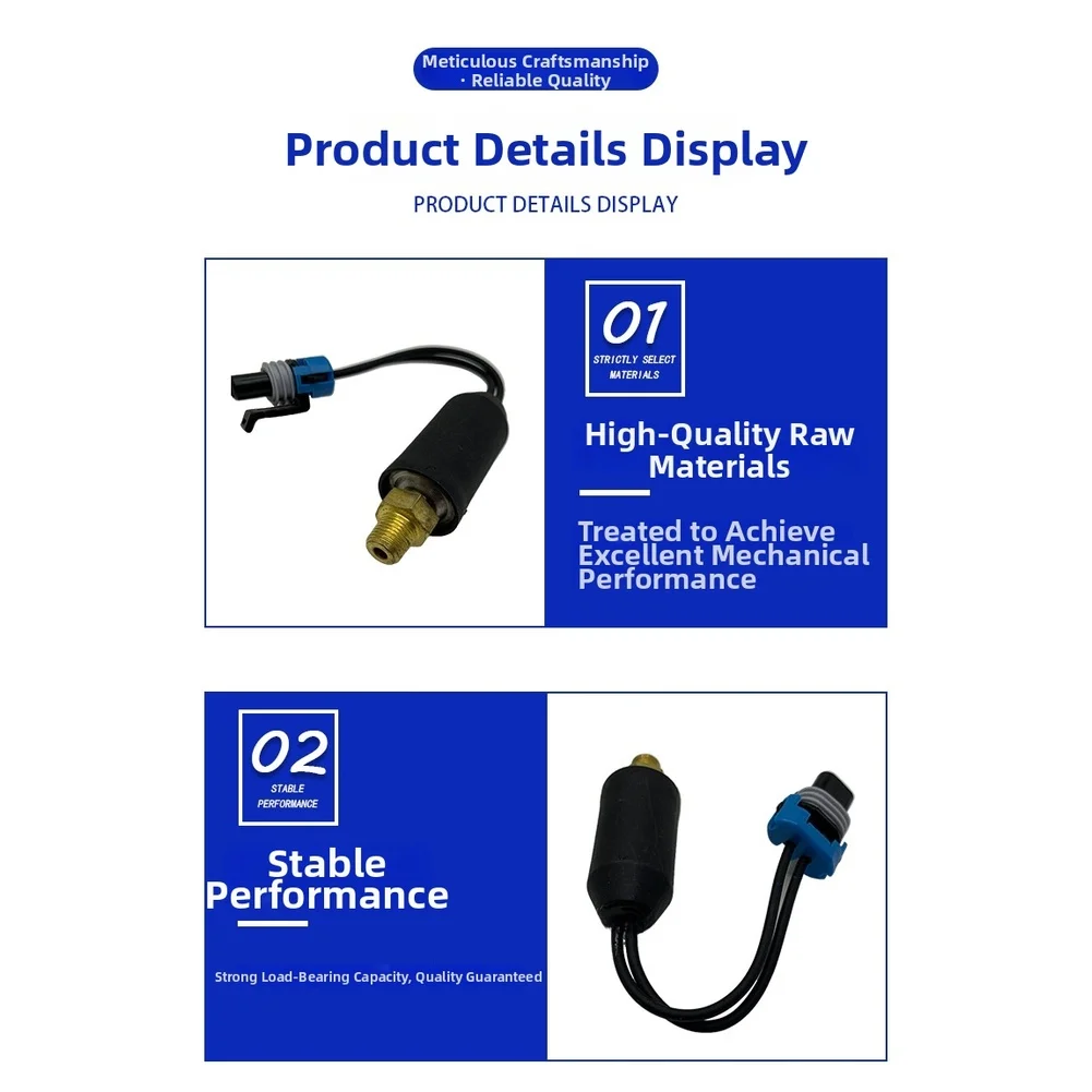 1Pc Pressure Switch Sensor RE55145 RE46570 For Excavator Duty Engineering Equipment Replacement Part Black