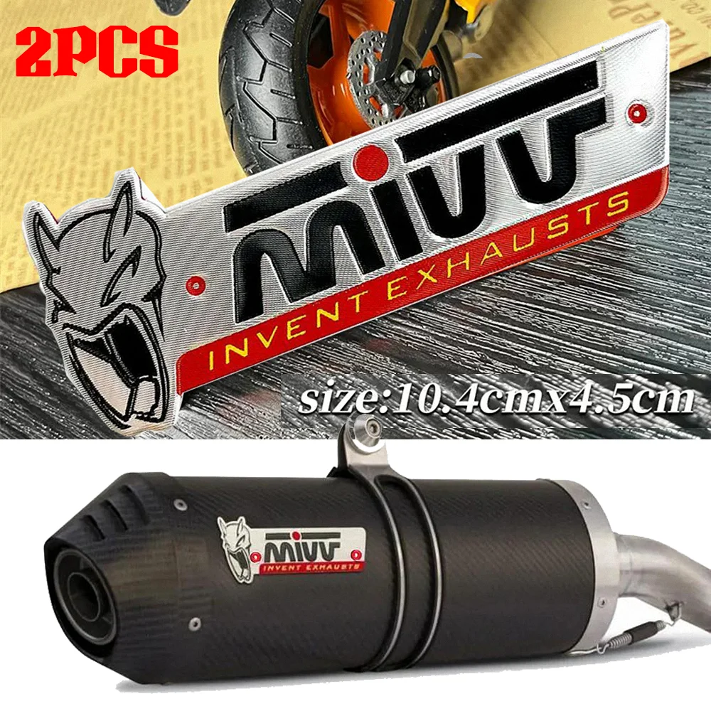 For MIVV Exhaust Logo Stickers Kit Motorcycle Accessories DB Killer Flag Muffler Escape Emblem Pipe Decals MOTO Badge 51MM 61MM