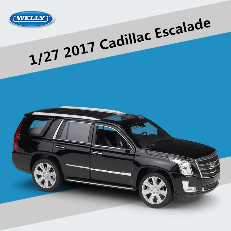 WELLY 1:27 Cadillac Escalade SUV Alloy Car Model Diecasts Metal Toy Vehicles Car Model High Simulation Collection Childrens Gift