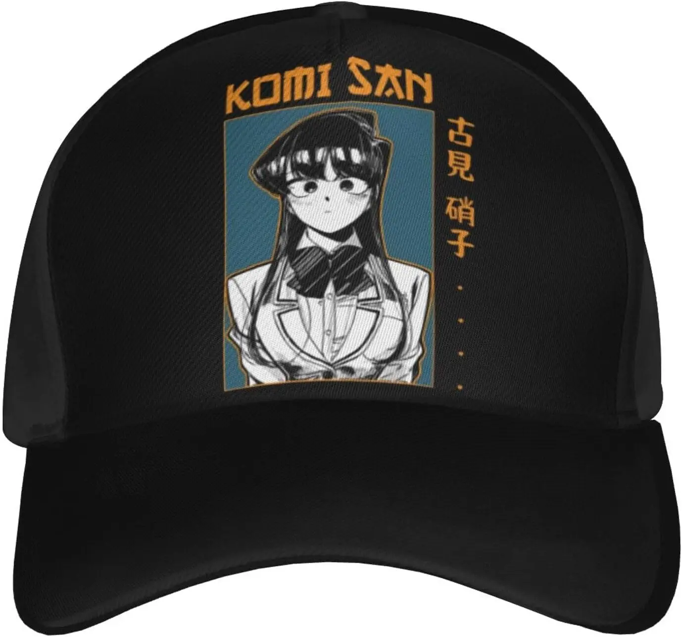 Anime Komi Can't Communicate Baseball Cap Unisex Adjustable Casual Chapeau Outdoor Sports Caps Black