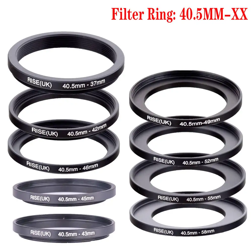 RISE(UK) 40.5mm-37mm/42mm/43mm/45mm/46mm/49mm/52mm/55mm/58mm Step Down/Step Up Filter Ring Adapter for SONY Lens to Filter