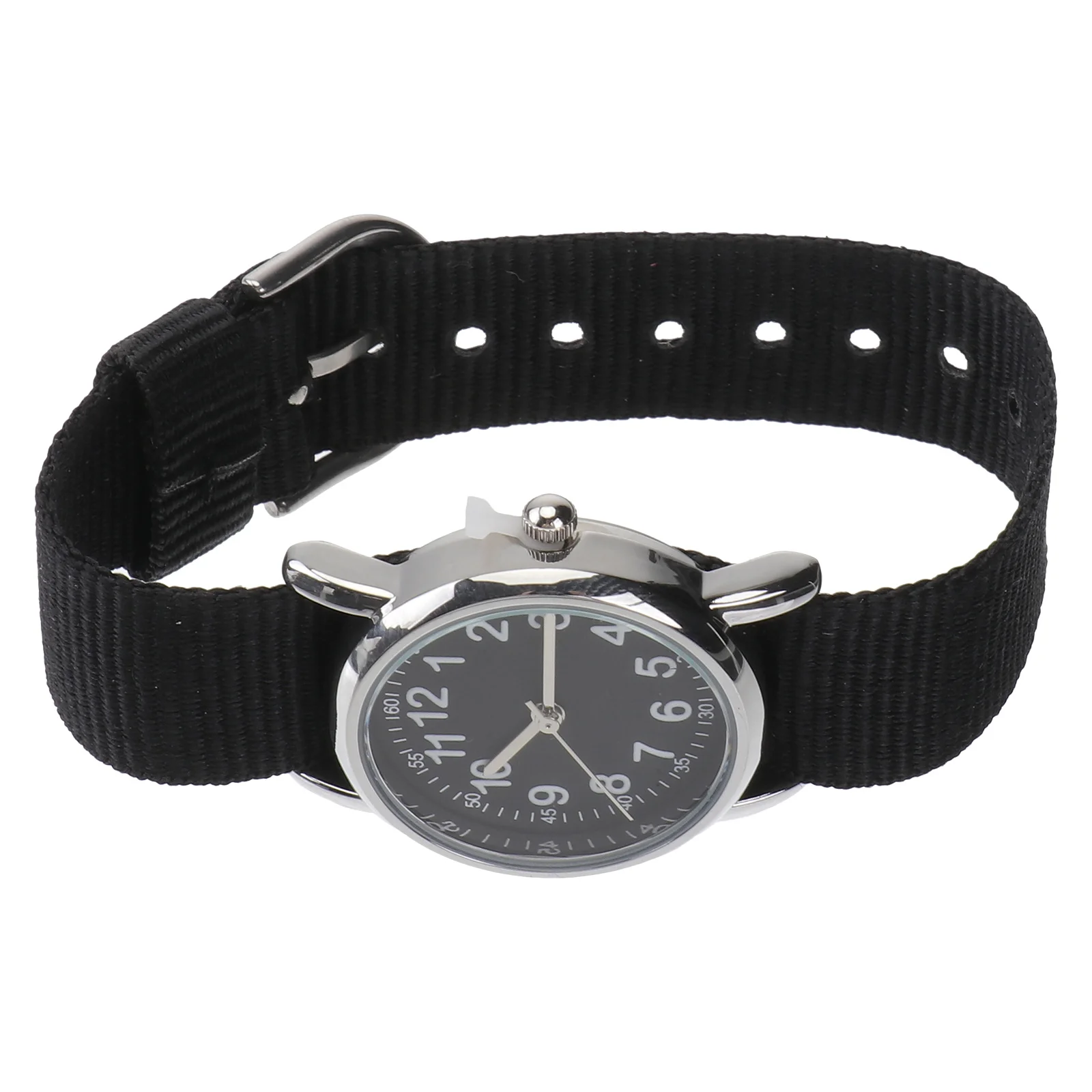 Kids Waterproof Watch Black Braided Band Quartz Movement Accurate Timekeeping For Boys Girls Children'S Wristwatch