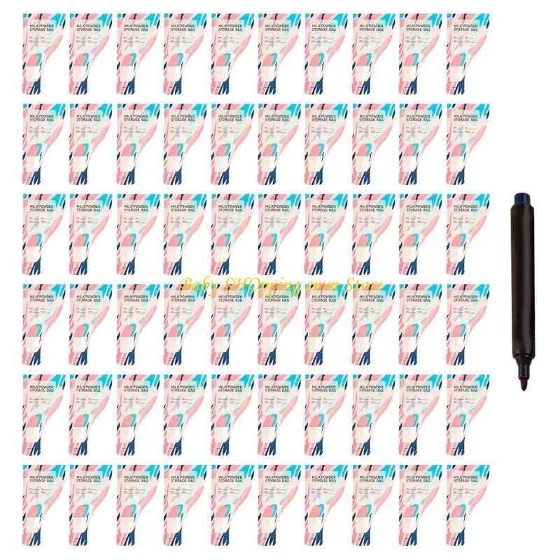 

23GD 60pcs Disposable Powder Storage Bags Milk Powder Pouches Travel Convenience