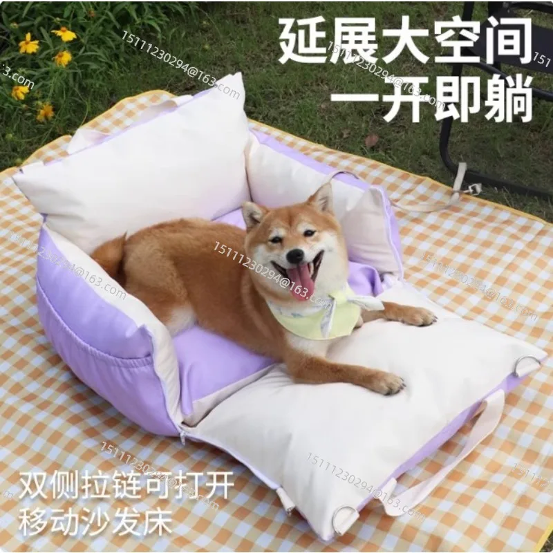 Pet car safety seat out of the kennel, dirt-resistant, easy to clean, water-proof outdoor cat litter, car bag, cat bag
