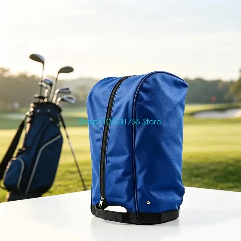 K0EF Golf Bag Cover with Front Opening for Travel Transport and Home Storage, Foldable Fabric Design with Bottom Securing Strap