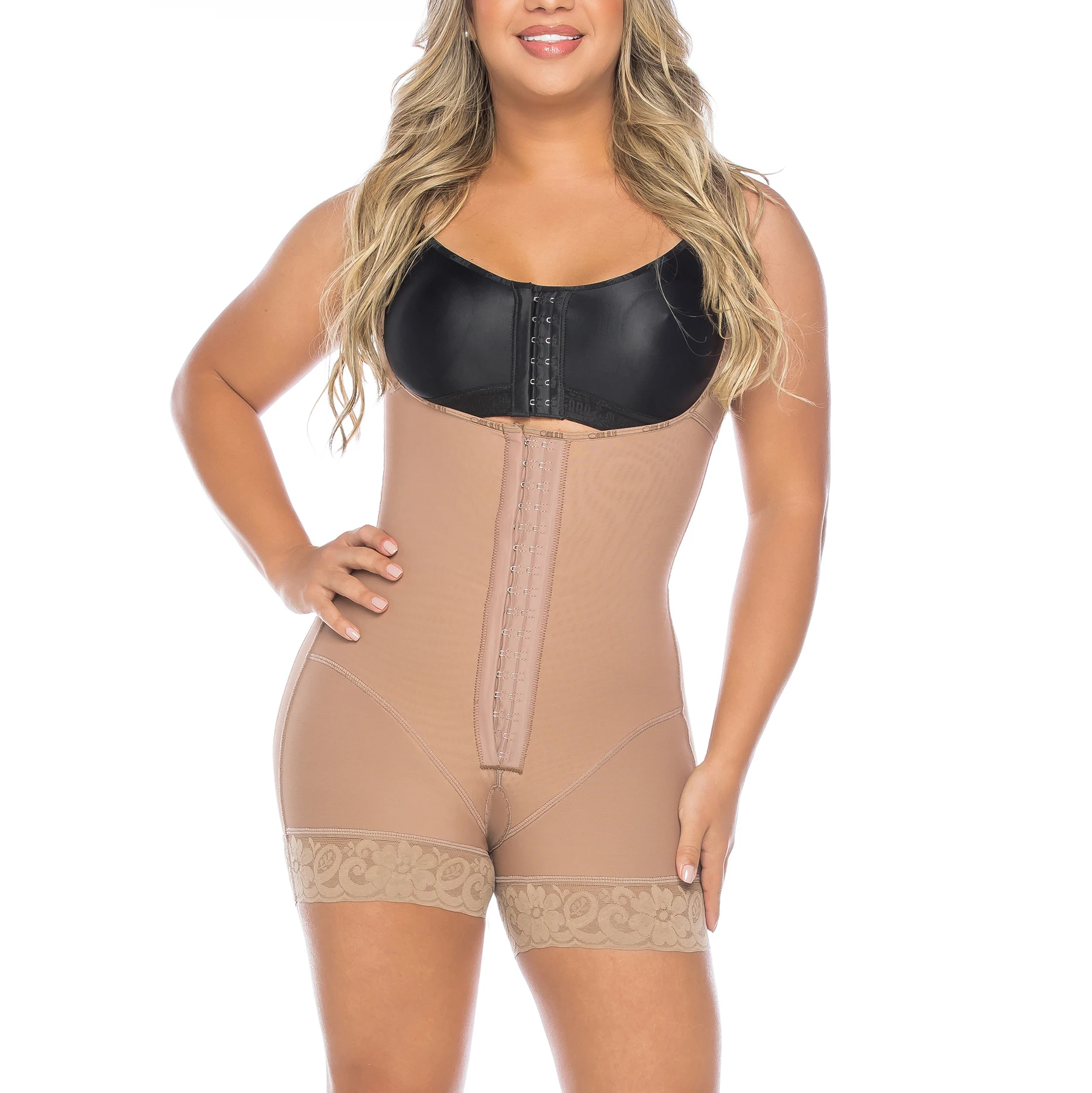 

Fajas Colombian Girdle Waist Trainer Tummy Control Compression Garment Open Bust Shapewear High Compression Garment