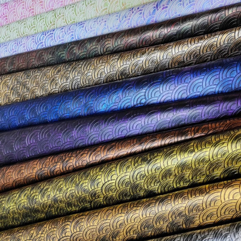 

Рыбья чешуя с узором в стиле ретро, ткань из искусственной кожи, доспехи в форме одежды, подарочная коробка для рукоделия, ткань для шитья своими руками