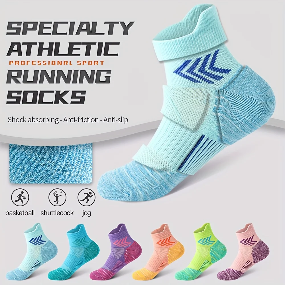 3 Pair of Running Socks for Sports Cushioning Training, Suitable for Various Sports Such as Running, Hiking, Basketball, Etc