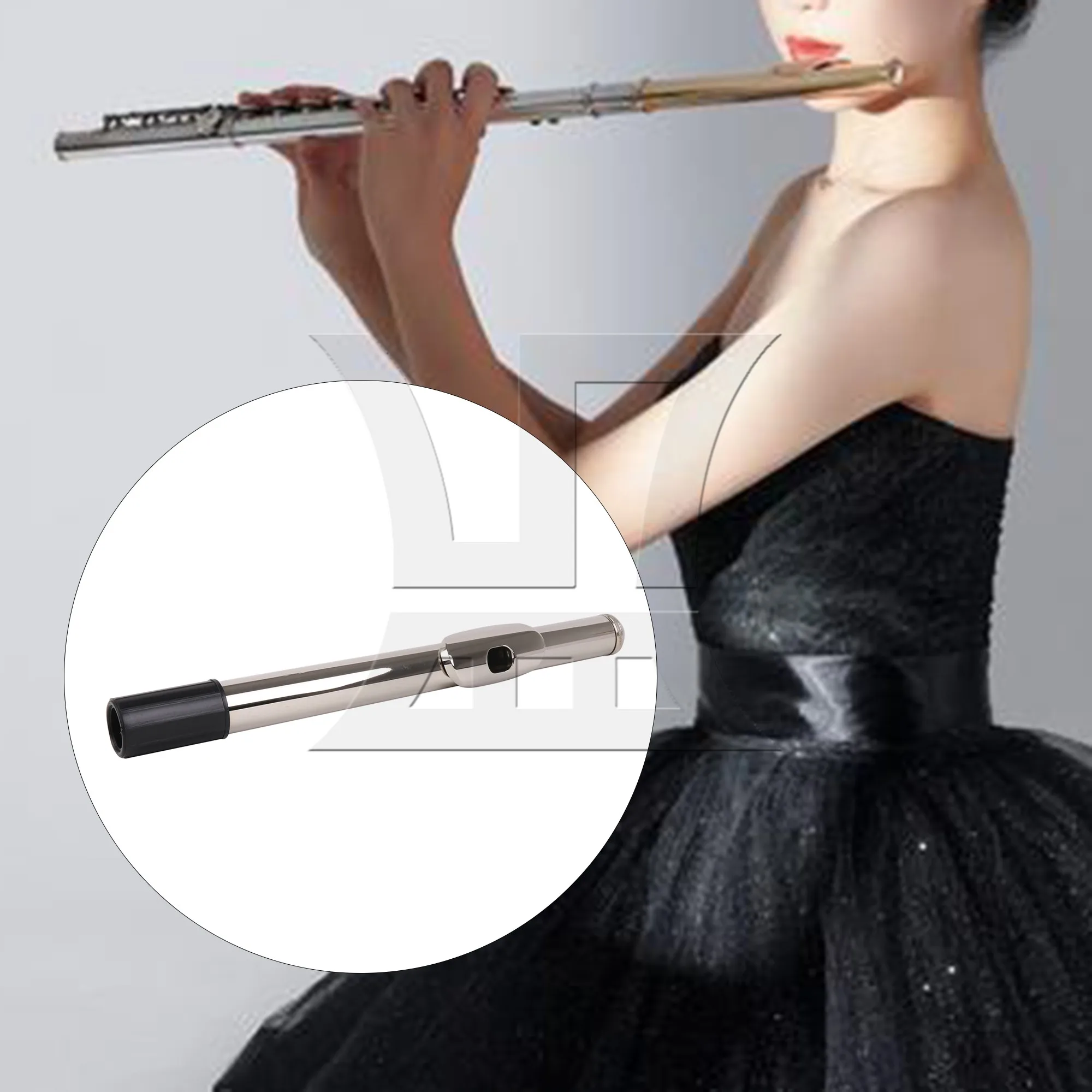 

Сменный мундштук для флейты Yibuy Silver 22.6см, инструмент для ремонта флейты