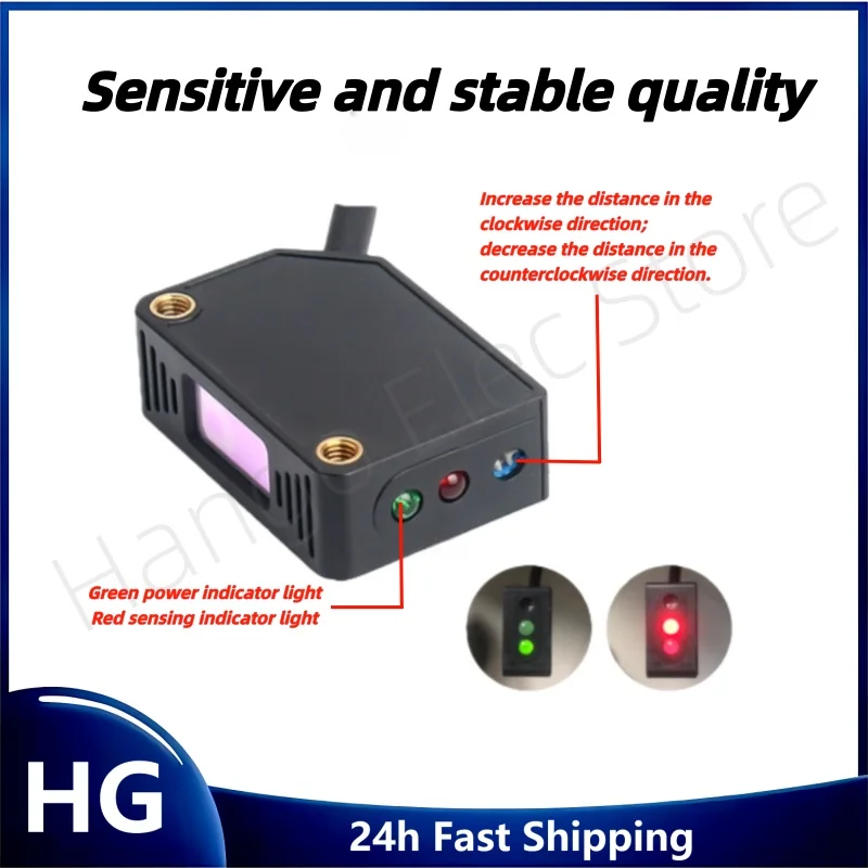 مستشعر ليزر مربع 35 سم قابل للتعديل NPN PNP انعكاس منتشر لمستشعر الليزر المربع مفتاح كهروضوئي بالأشعة تحت الحمراء #3