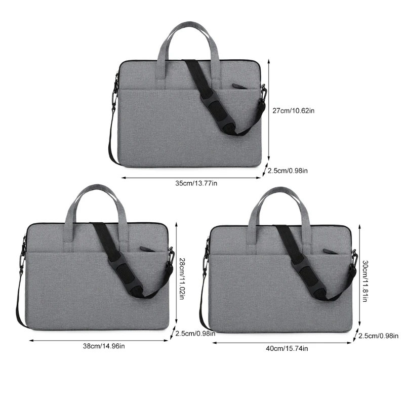 Custodia per laptop resistente all'acqua con maniglia tracolla regolabile per borsa protettiva per notebook da 13/14/15