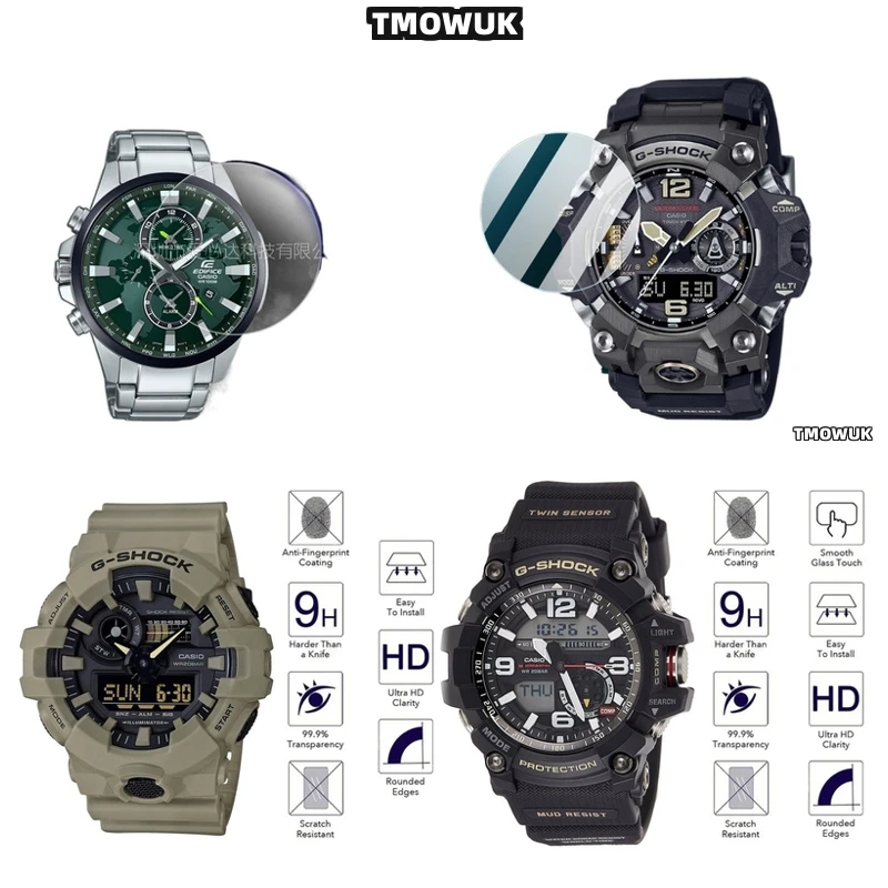 

For Casio GWG - 2000 S2200 S140 EFV 540D L MDV 107 EFV 520DB GRB 100 GA 2110 Tempered Glass Screen Protector Watch Film HD 9H Hi