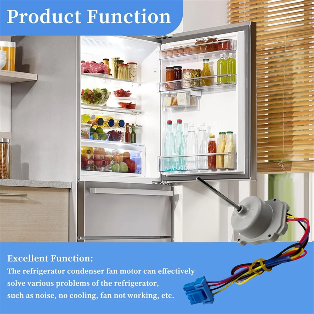 EULM EAU65058312 Refrigerator Evaporator Fan Motor for Kenmore LG Refrigerator Fan Motor Assembly DC12V Replaces AP7195859