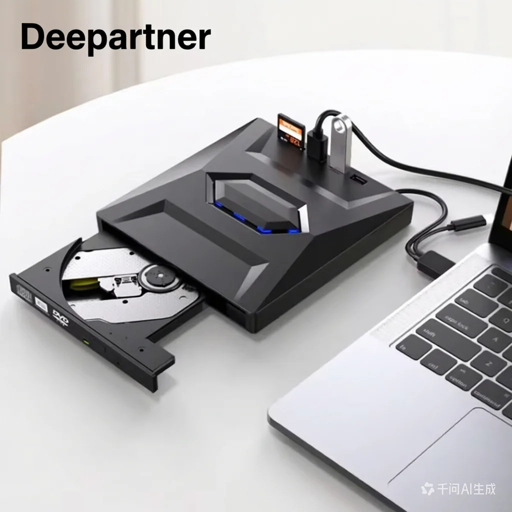 

Deepartner USB External DVD/DVD Burner Portable for Desktop/Laptop USB3.0 Expansion Card Design Compatible with Windows/Mac