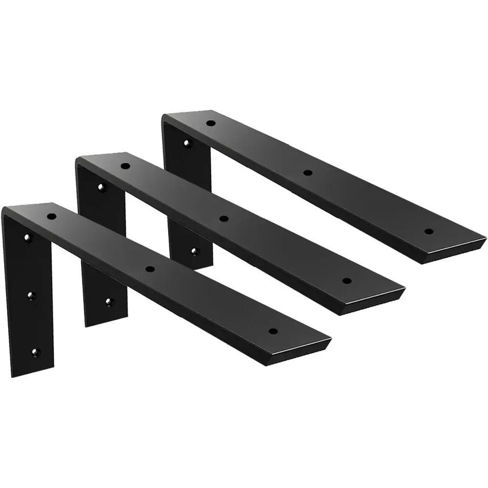 

Кронштейн для столешницы, 3 шт., 12 дюймов, усиленный, для гранитных столешниц, 16 x 6 x 2,5 дюйма, L-образный кронштейн, подстольный кронштейн, декоративные кронштейны для каминной полки