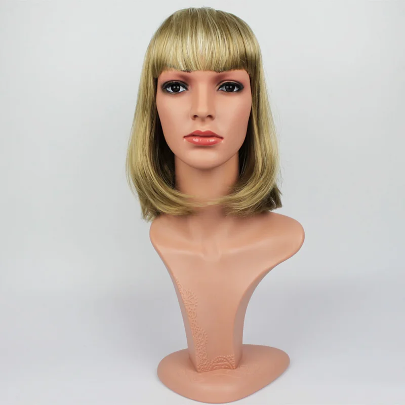 

Realistic One Female Mannequin Dummy Head with One Beautiful Hair for Hats Jewelry Display