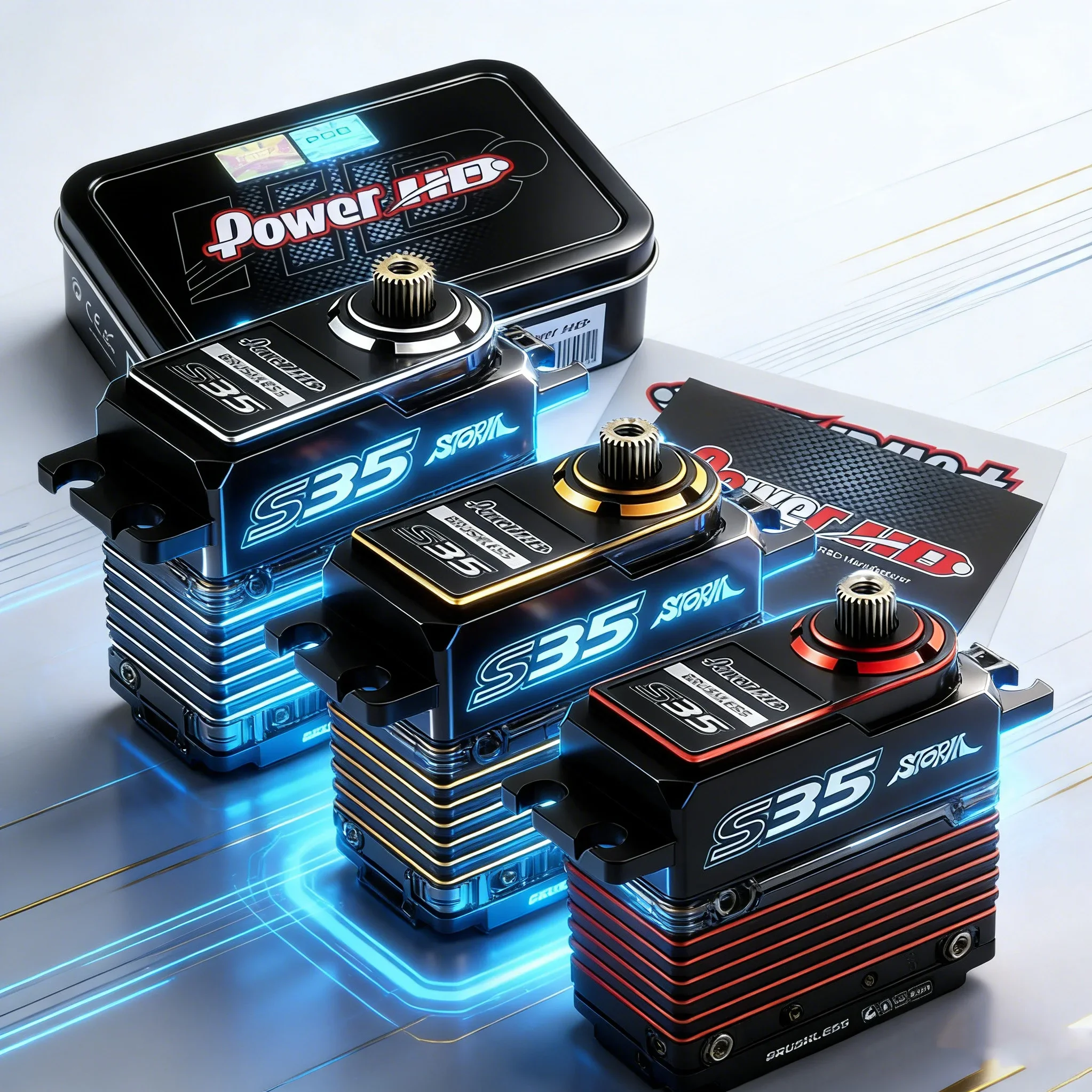 VoidFly Power HD Storm S15 S25 S35 All-Metal Brushless Digital Servo Competition Grade Servo For 1/8 1/10 Drift Off-Road Trucks