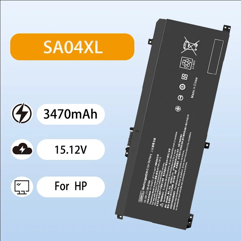High Quality SA04XL Notebook Battery For HP TPN-W142 TPN-W143 15-ds000 15-dr0003TX 15.12V 3470mAh Long Lasting Durable Battery