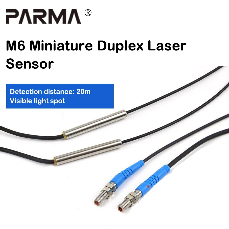 M5/M6 Miniature Retro-Reflective Laser Sensor - Ultra-long Distance Infrared Photoelectric Switching Sensor